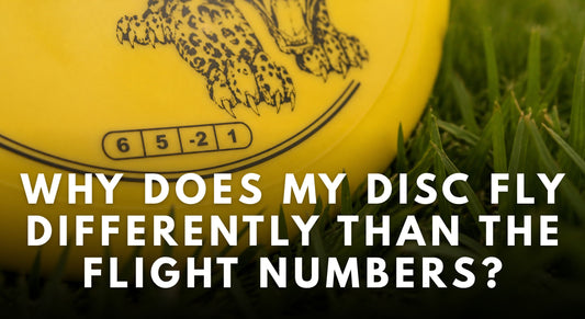 a close up of a disc golf disc's flight numbers